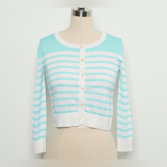 Three-Quarter Sleeve Open-Front Cropped Cardigan 100% Cashmere[NEW] - Picture 1 of 6